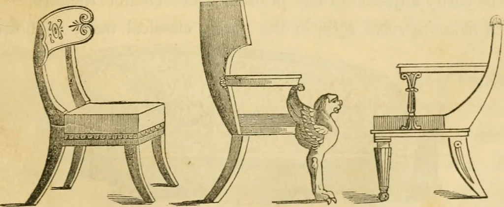 An illustration from The architecture of country houses : including designs for cottages, farm houses, and villas, with remarks on interiors, furniture, and the best modes of warming and ventilating, 1851, leaf 506