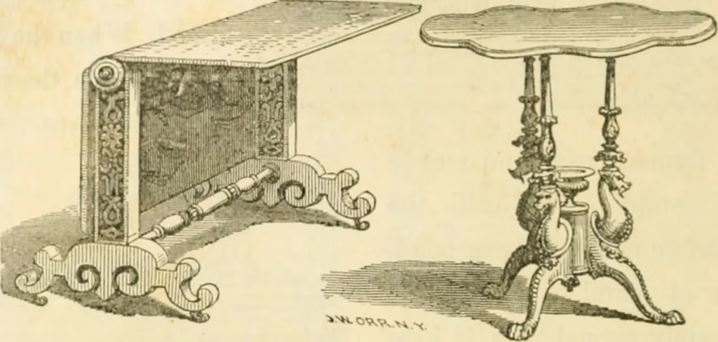 An illustration from The architecture of country houses : including designs for cottages, farm houses, and villas, with remarks on interiors, furniture, and the best modes of warming and ventilating, 1851, leaf 519