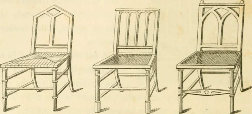 An illustration from The architecture of country houses : including designs for cottages, farm houses, and villas, with remarks on interiors, furniture, and the best modes of warming and ventilating, 1851, leaf 523