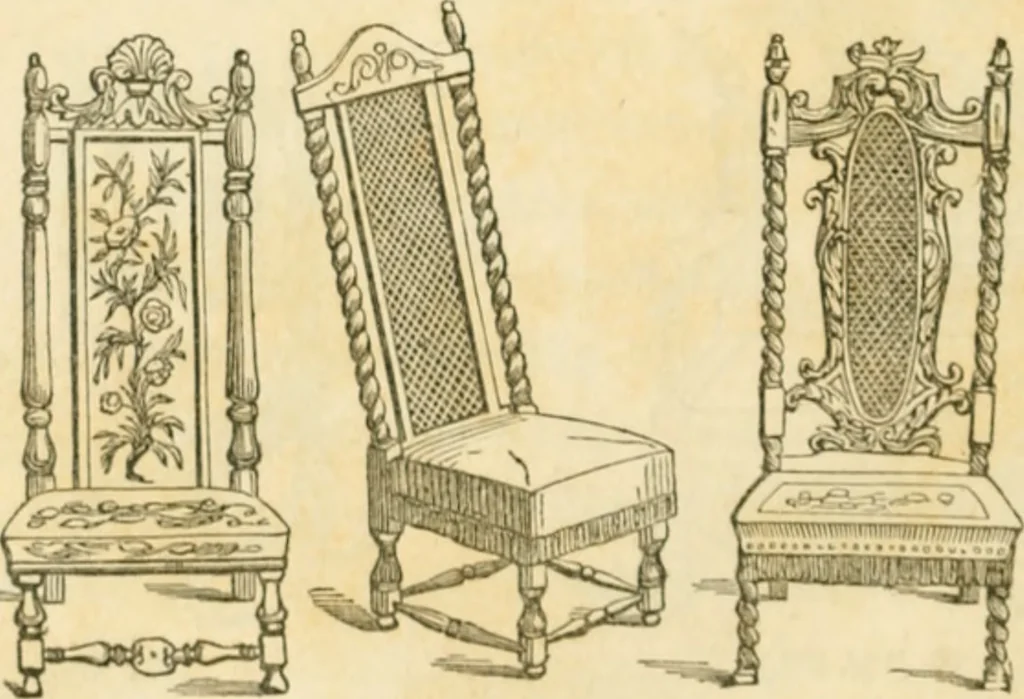 An illustration from The architecture of country houses : including designs for cottages, farm houses, and villas, with remarks on interiors, furniture, and the best modes of warming and ventilating, 1851, leaf 535