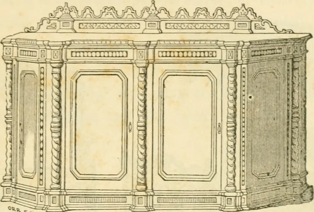 An illustration from The architecture of country houses : including designs for cottages, farm houses, and villas, with remarks on interiors, furniture, and the best modes of warming and ventilating, 1851, leaf 538