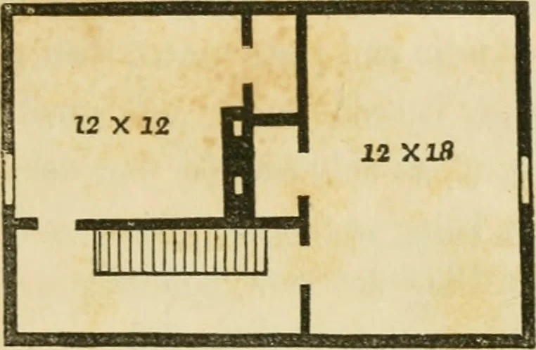 An illustration from The architecture of country houses : including designs for cottages, farm houses, and villas, with remarks on interiors, furniture, and the best modes of warming and ventilating, 1851, leaf 94