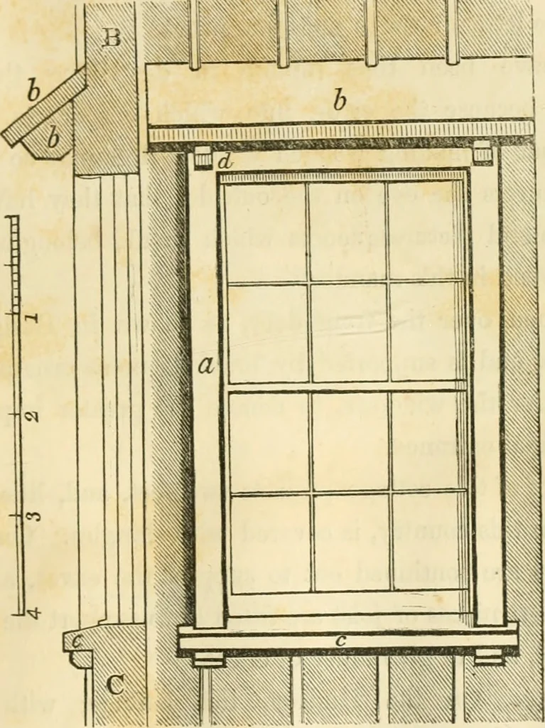 An illustration from The architecture of country houses : including designs for cottages, farm houses, and villas, with remarks on interiors, furniture, and the best modes of warming and ventilating, 1851, leaf 96