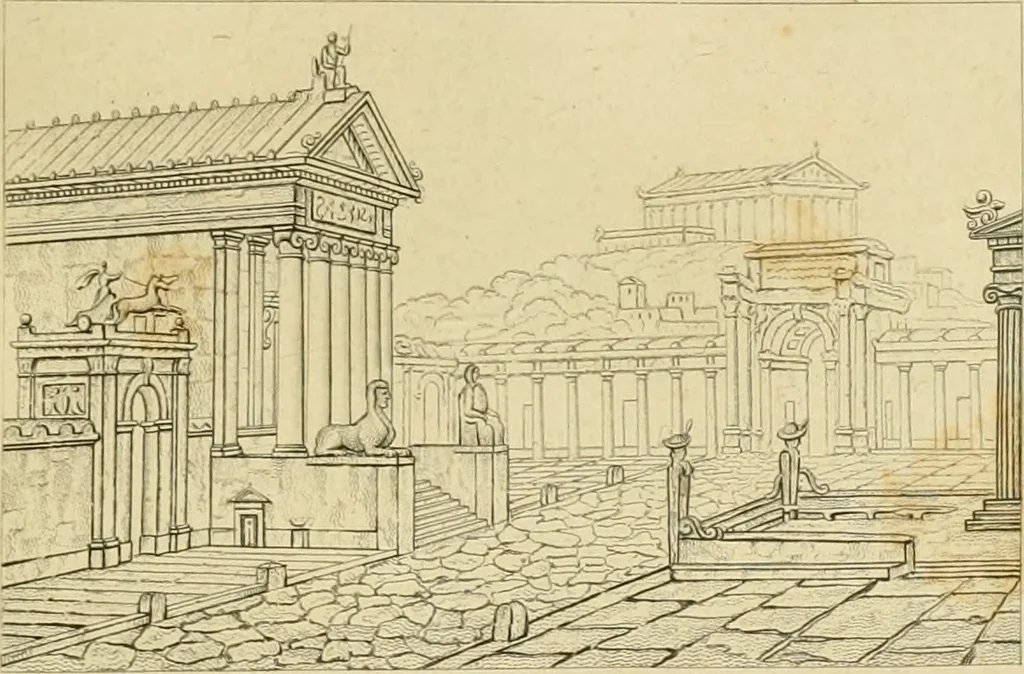 An illustration from The architecture of Marcus Vitruvius Pollio : in ten books, 1826, leaf 168