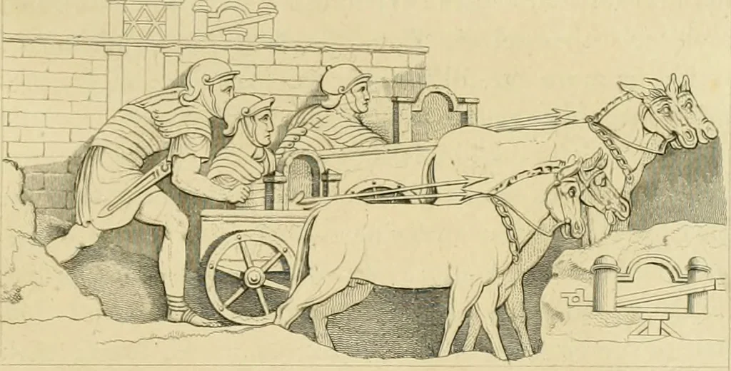An illustration from The architecture of Marcus Vitruvius Pollio : in ten books, 1826, leaf 338