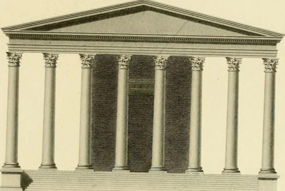An illustration from The architecture of Marcus Vitruvius Pollio : in ten books, 1826, leaf 416