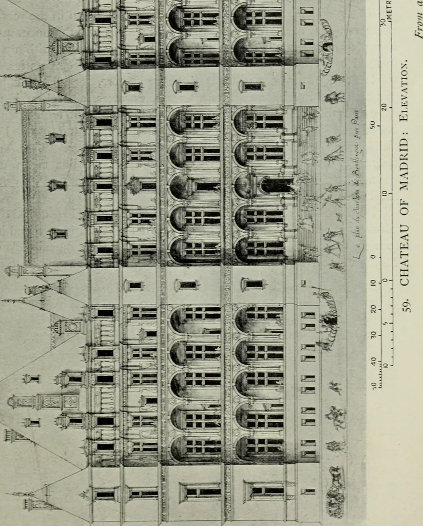 An illustration from The architecture of the Renaissance in France; a history of the evolution of the arts of building, decoration and garden design under classical influence from 1495 to 1830, 1911, leaf 100