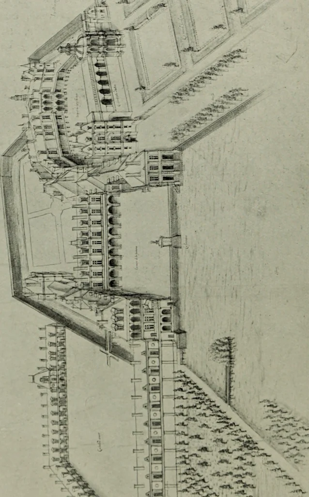 An illustration from The architecture of the Renaissance in France; a history of the evolution of the arts of building, decoration and garden design under classical influence from 1495 to 1830, 1911, leaf 103