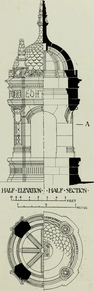 An illustration from The architecture of the Renaissance in France; a history of the evolution of the arts of building, decoration and garden design under classical influence from 1495 to 1830, 1911, leaf 110