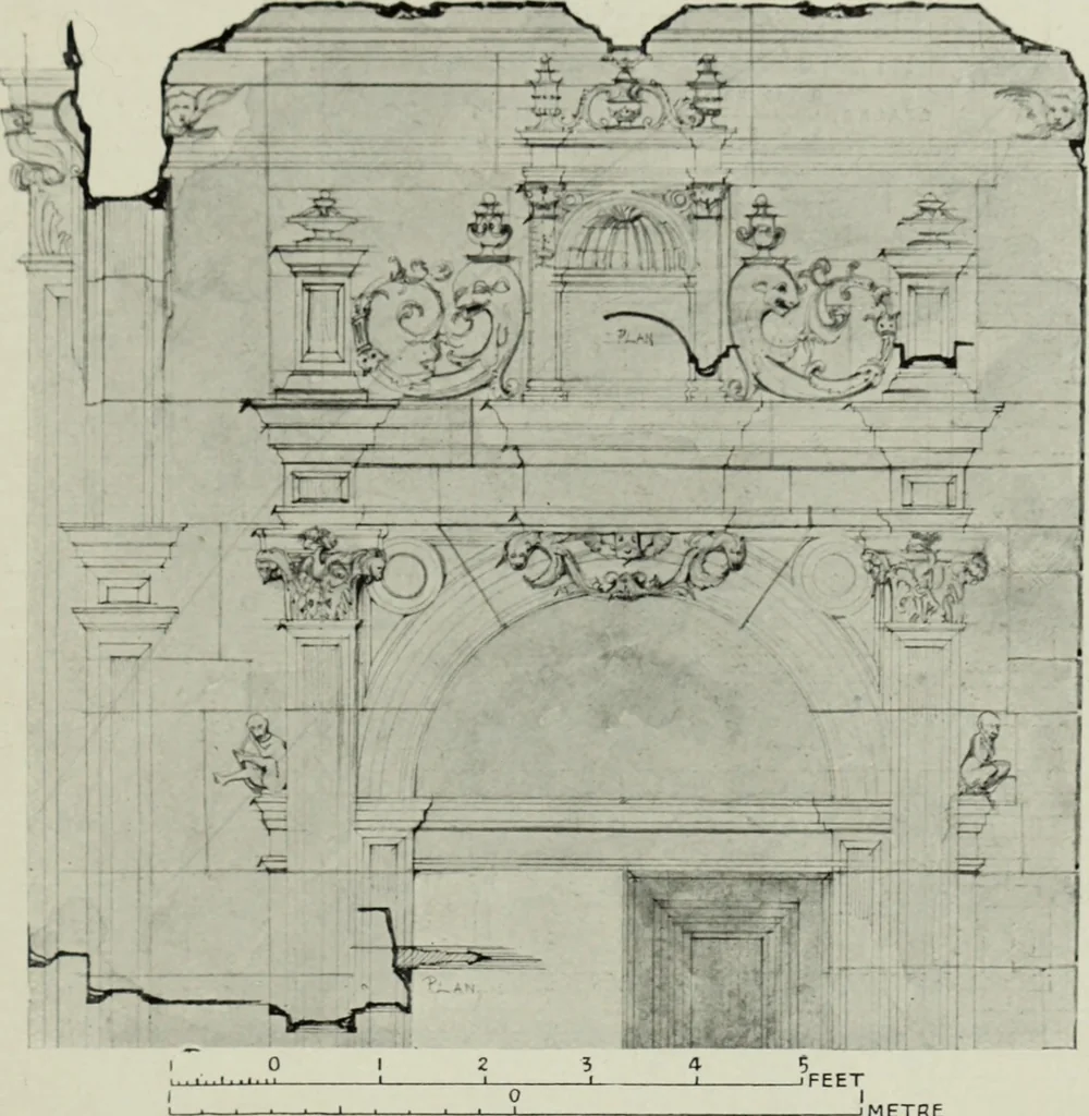 An illustration from The architecture of the Renaissance in France; a history of the evolution of the arts of building, decoration and garden design under classical influence from 1495 to 1830, 1911, leaf 112