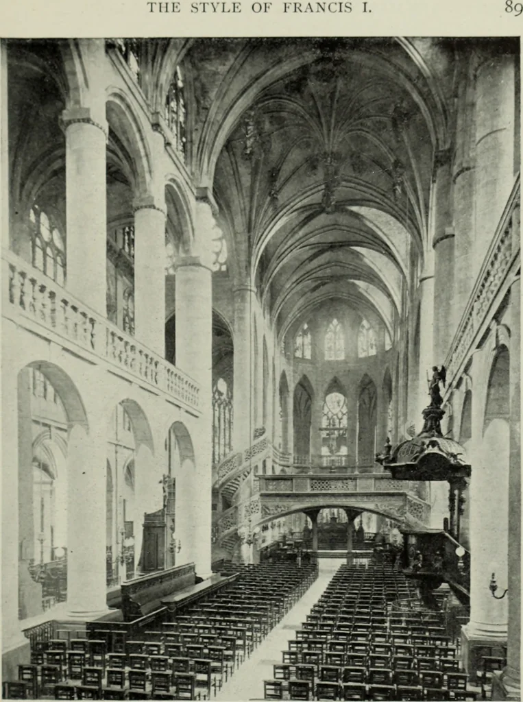 An illustration from The architecture of the Renaissance in France; a history of the evolution of the arts of building, decoration and garden design under classical influence from 1495 to 1830, 1911, leaf 124