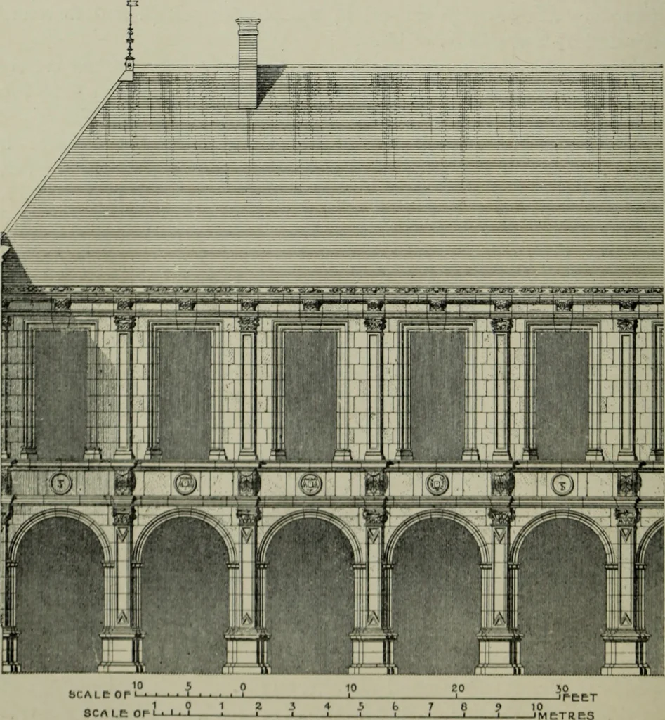 An illustration from The architecture of the Renaissance in France; a history of the evolution of the arts of building, decoration and garden design under classical influence from 1495 to 1830, 1911, leaf 151