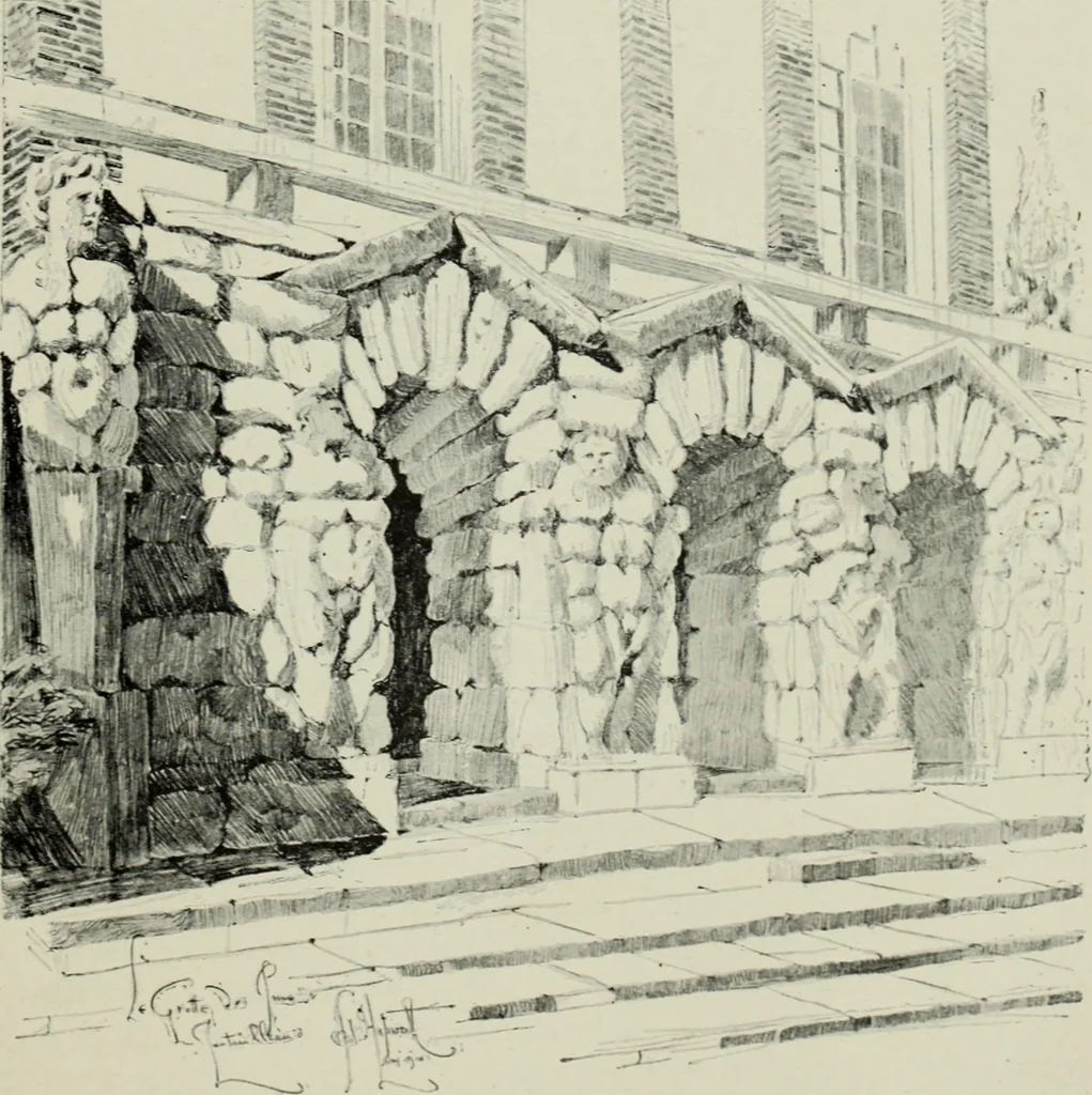 An illustration from The architecture of the Renaissance in France; a history of the evolution of the arts of building, decoration and garden design under classical influence from 1495 to 1830, 1911, leaf 156