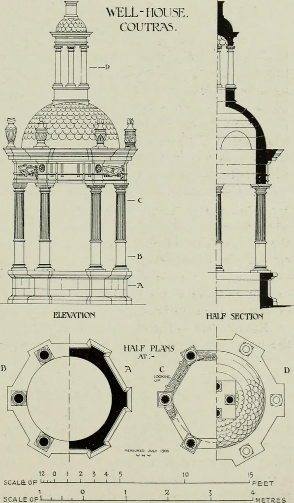 An illustration from The architecture of the Renaissance in France; a history of the evolution of the arts of building, decoration and garden design under classical influence from 1495 to 1830, 1911, leaf 170