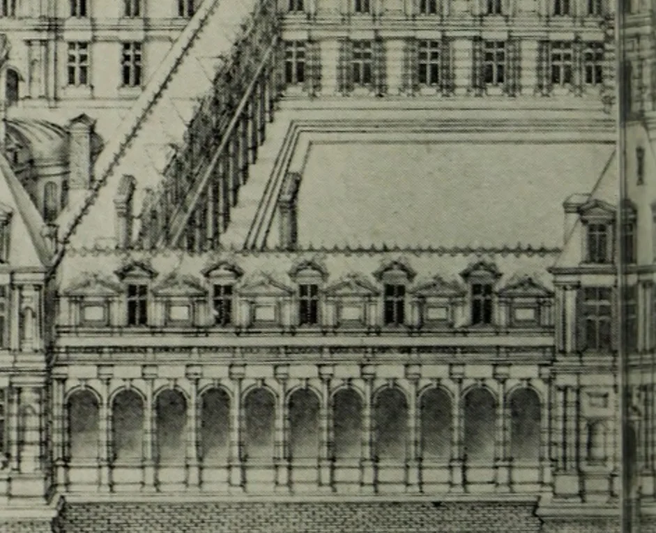 An illustration from The architecture of the Renaissance in France; a history of the evolution of the arts of building, decoration and garden design under classical influence from 1495 to 1830, 1911, leaf 183