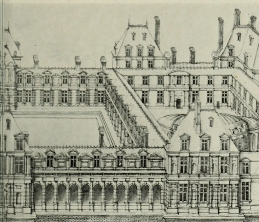 An illustration from The architecture of the Renaissance in France; a history of the evolution of the arts of building, decoration and garden design under classical influence from 1495 to 1830, 1911, leaf 184