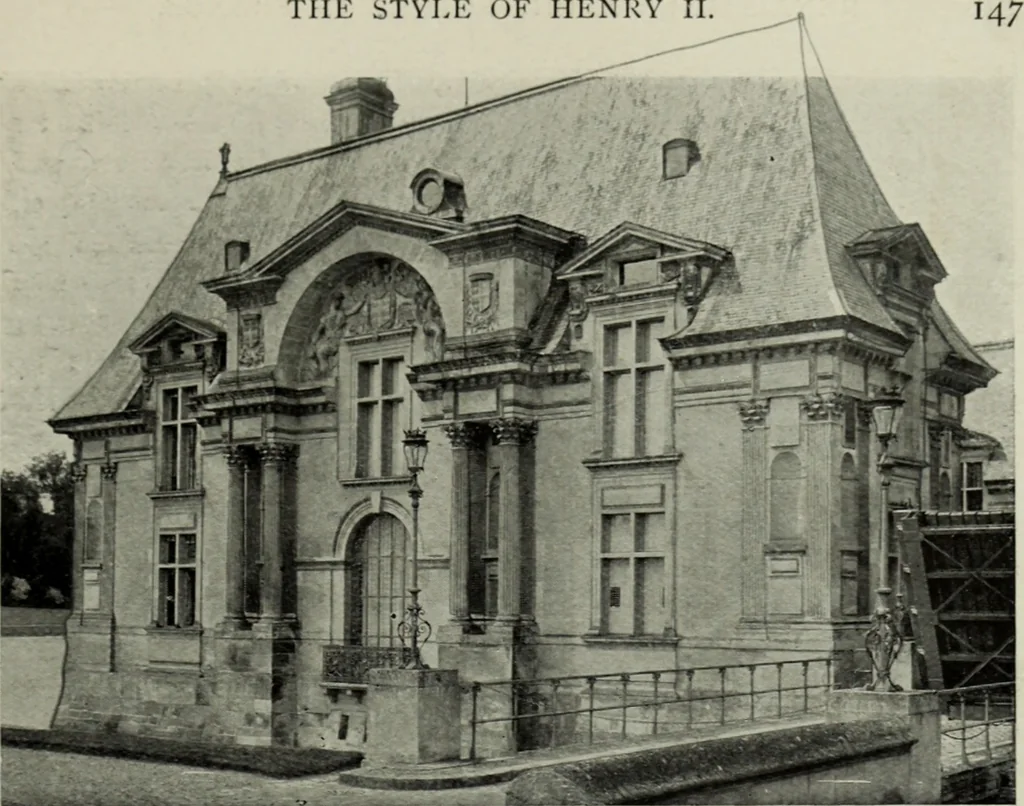An illustration from The architecture of the Renaissance in France; a history of the evolution of the arts of building, decoration and garden design under classical influence from 1495 to 1830, 1911, leaf 188