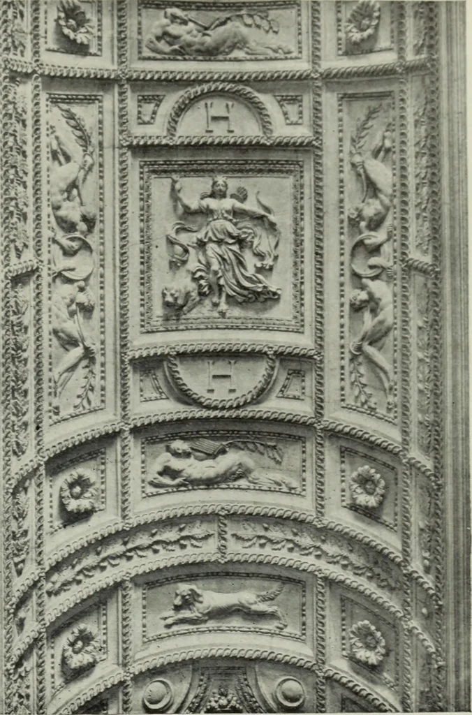 An illustration from The architecture of the Renaissance in France; a history of the evolution of the arts of building, decoration and garden design under classical influence from 1495 to 1830, 1911, leaf 198