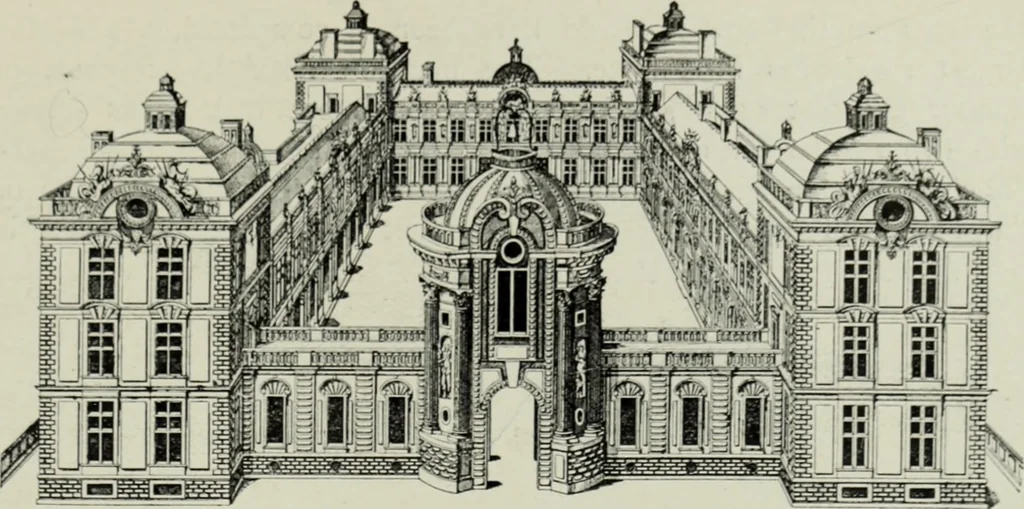 An illustration from The architecture of the Renaissance in France; a history of the evolution of the arts of building, decoration and garden design under classical influence from 1495 to 1830, 1911, leaf 212