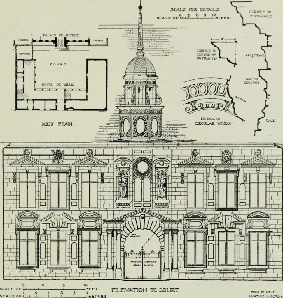 An illustration from The architecture of the Renaissance in France; a history of the evolution of the arts of building, decoration and garden design under classical influence from 1495 to 1830, 1911, leaf 220