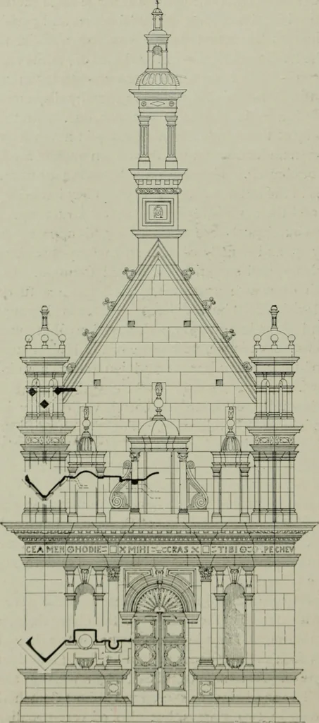 An illustration from The architecture of the Renaissance in France; a history of the evolution of the arts of building, decoration and garden design under classical influence from 1495 to 1830, 1911, leaf 231