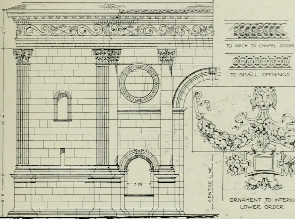 An illustration from The architecture of the Renaissance in France; a history of the evolution of the arts of building, decoration and garden design under classical influence from 1495 to 1830, 1911, leaf 236