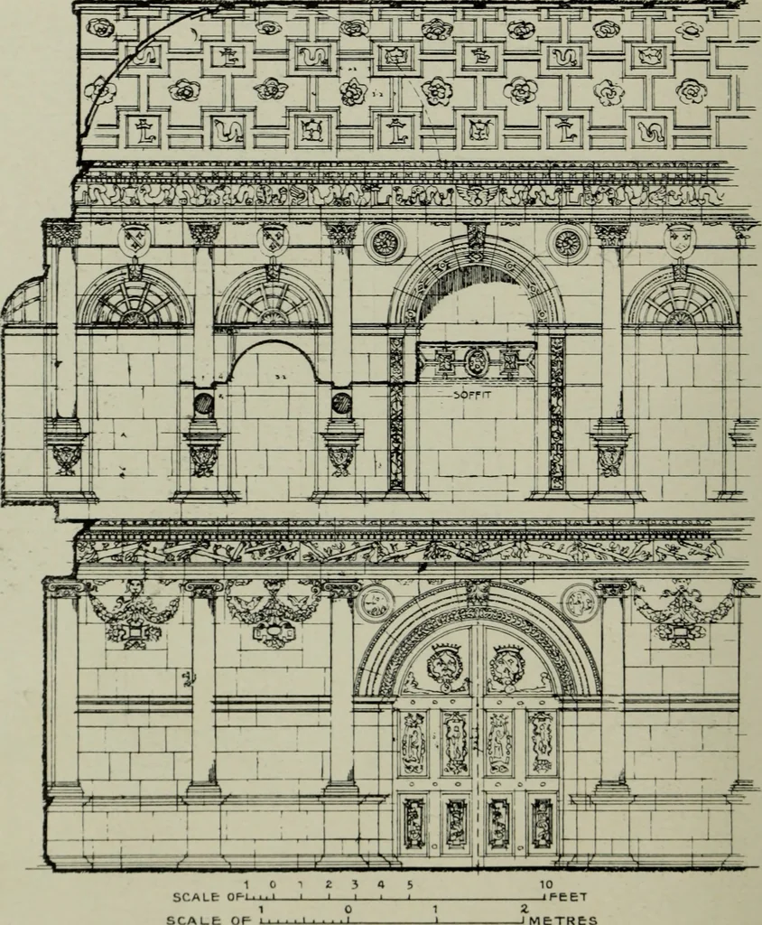 An illustration from The architecture of the Renaissance in France; a history of the evolution of the arts of building, decoration and garden design under classical influence from 1495 to 1830, 1911, leaf 237