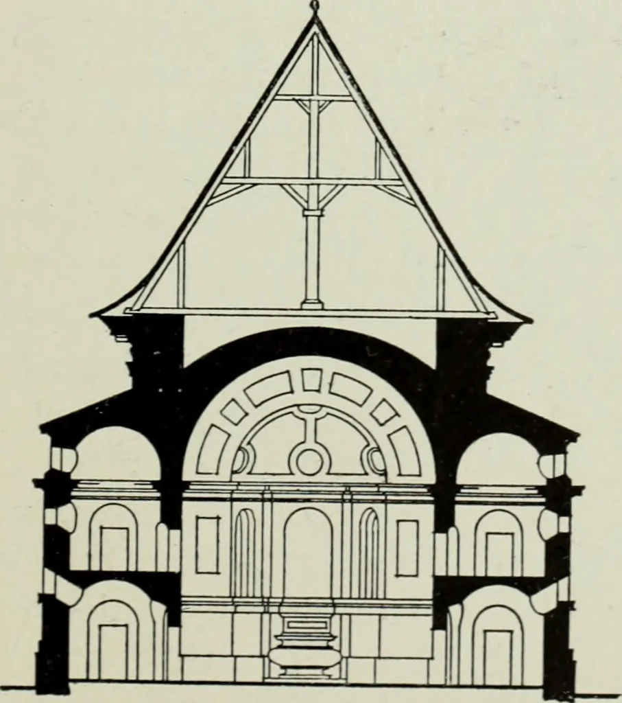 An illustration from The architecture of the Renaissance in France; a history of the evolution of the arts of building, decoration and garden design under classical influence from 1495 to 1830, 1911, leaf 240