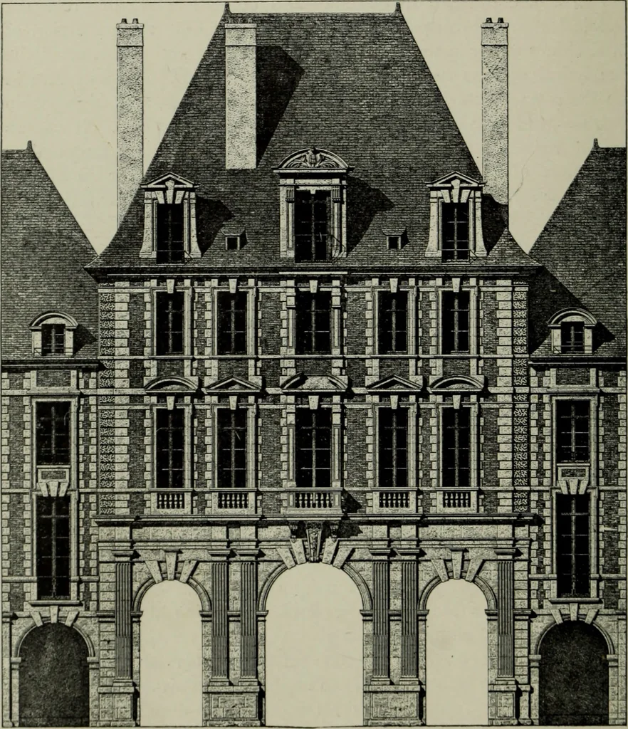 An illustration from The architecture of the Renaissance in France; a history of the evolution of the arts of building, decoration and garden design under classical influence from 1495 to 1830, 1911, leaf 253