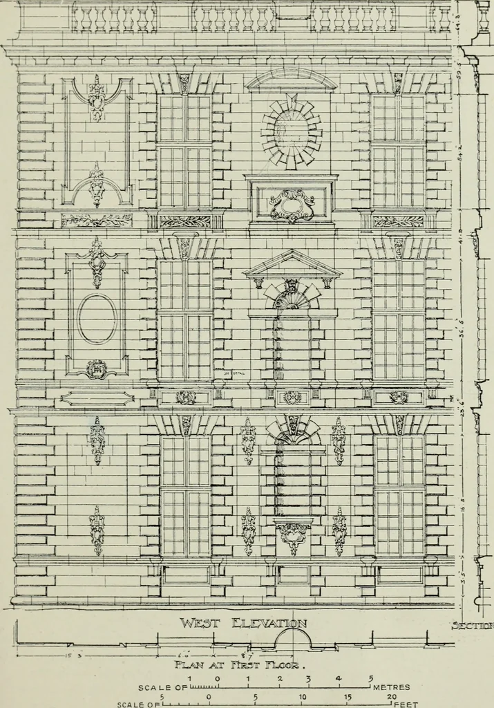 An illustration from The architecture of the Renaissance in France; a history of the evolution of the arts of building, decoration and garden design under classical influence from 1495 to 1830, 1911, leaf 262