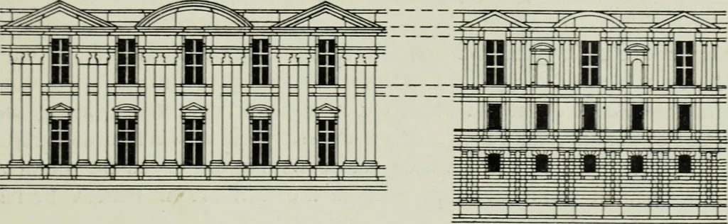 An illustration from The architecture of the Renaissance in France; a history of the evolution of the arts of building, decoration and garden design under classical influence from 1495 to 1830, 1911, leaf 270