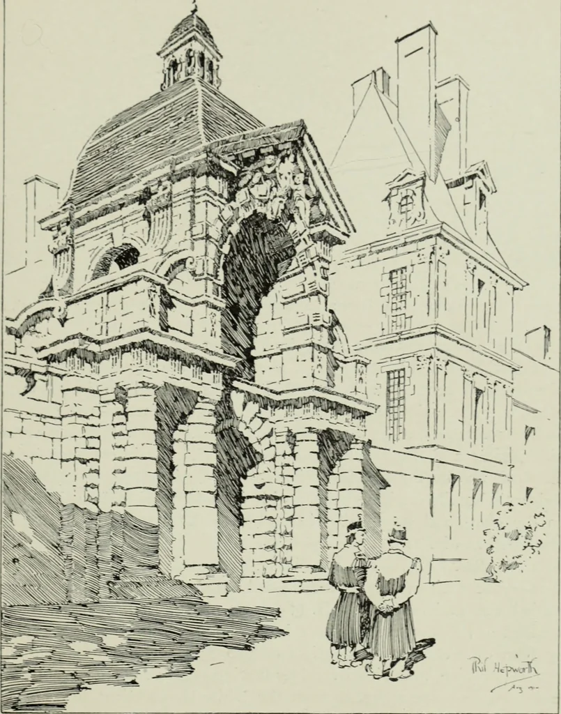 An illustration from The architecture of the Renaissance in France; a history of the evolution of the arts of building, decoration and garden design under classical influence from 1495 to 1830, 1911, leaf 276