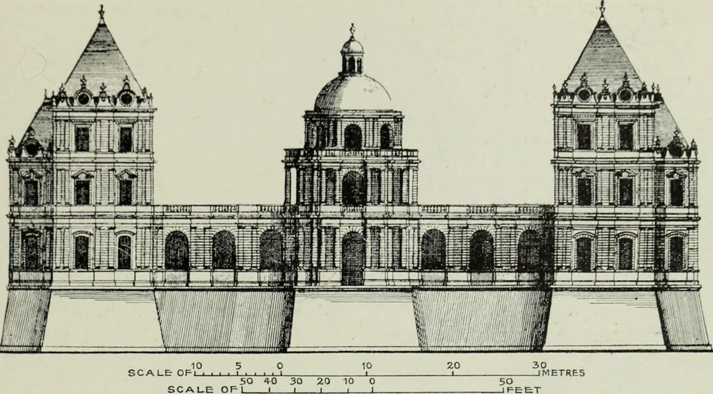 An illustration from The architecture of the Renaissance in France; a history of the evolution of the arts of building, decoration and garden design under classical influence from 1495 to 1830, 1911, leaf 278