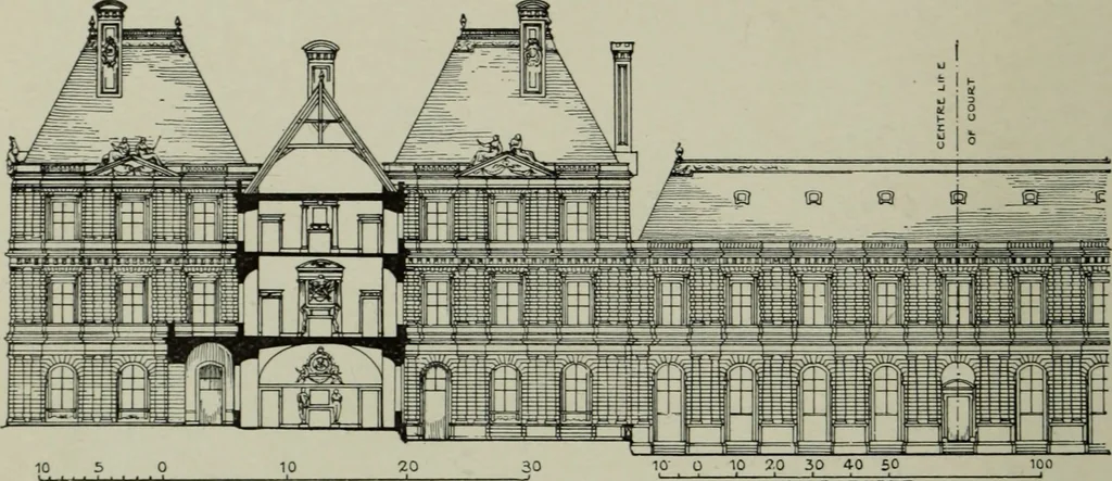 An illustration from The architecture of the Renaissance in France; a history of the evolution of the arts of building, decoration and garden design under classical influence from 1495 to 1830, 1911, leaf 279