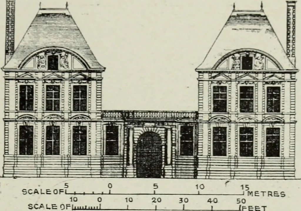An illustration from The architecture of the Renaissance in France; a history of the evolution of the arts of building, decoration and garden design under classical influence from 1495 to 1830, 1911, leaf 290