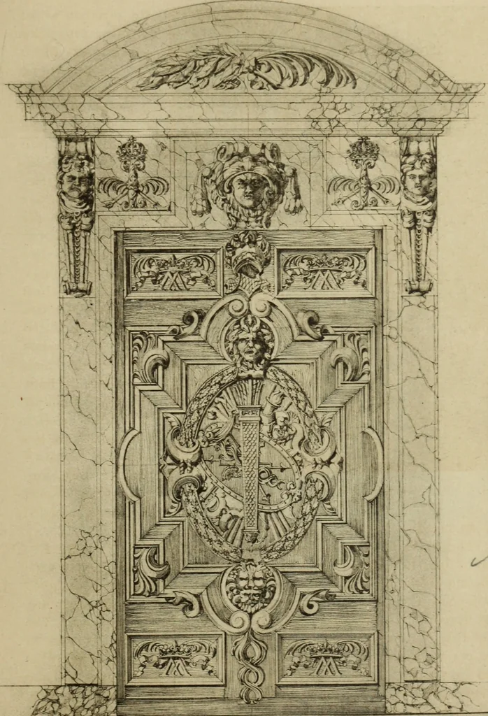 An illustration from The architecture of the Renaissance in France; a history of the evolution of the arts of building, decoration and garden design under classical influence from 1495 to 1830, 1911, leaf 294