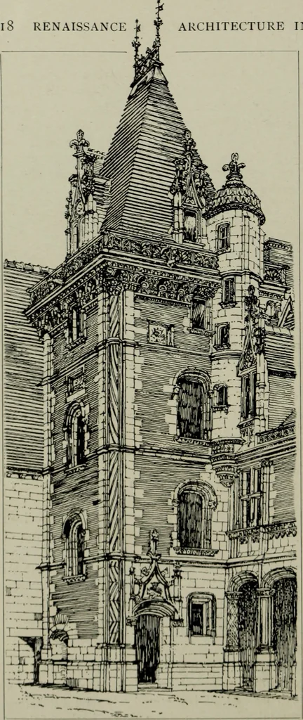 An illustration from The architecture of the Renaissance in France; a history of the evolution of the arts of building, decoration and garden design under classical influence from 1495 to 1830, 1911, leaf 51