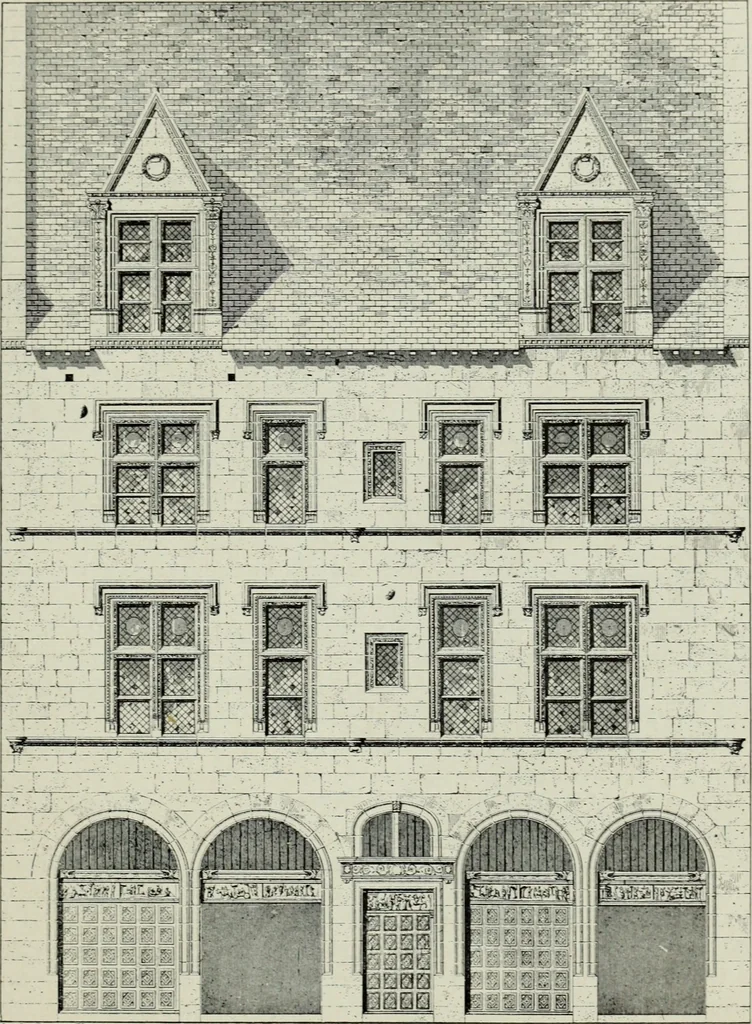An illustration from The architecture of the Renaissance in France; a history of the evolution of the arts of building, decoration and garden design under classical influence from 1495 to 1830, 1911, leaf 58