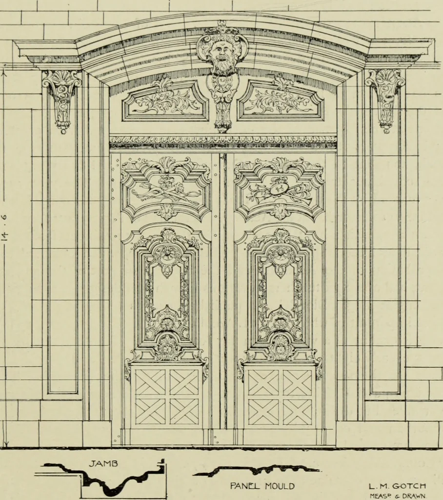 An illustration from The architecture of the Renaissance in France; a history of the evolution of the arts of building, decoration and garden design under classical influence from 1495 to 1830, 1911, leaf 130