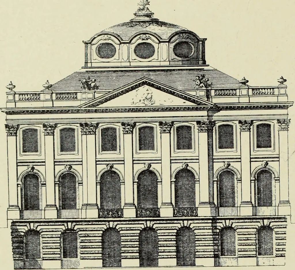 An illustration from The architecture of the Renaissance in France; a history of the evolution of the arts of building, decoration and garden design under classical influence from 1495 to 1830, 1911, leaf 139