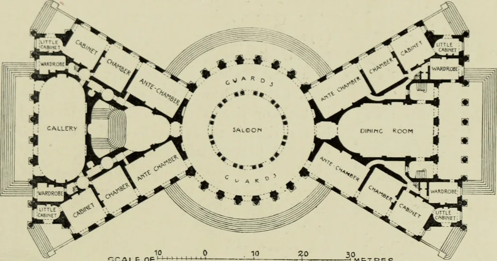 An illustration from The architecture of the Renaissance in France; a history of the evolution of the arts of building, decoration and garden design under classical influence from 1495 to 1830, 1911, leaf 144