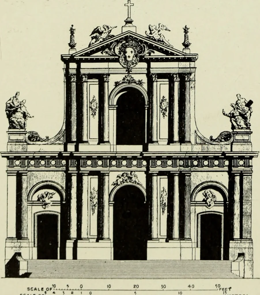 An illustration from The architecture of the Renaissance in France; a history of the evolution of the arts of building, decoration and garden design under classical influence from 1495 to 1830, 1911, leaf 159