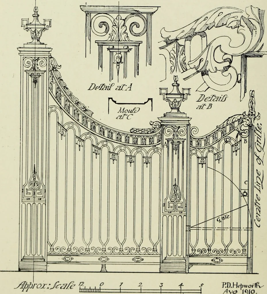 An illustration from The architecture of the Renaissance in France; a history of the evolution of the arts of building, decoration and garden design under classical influence from 1495 to 1830, 1911, leaf 173