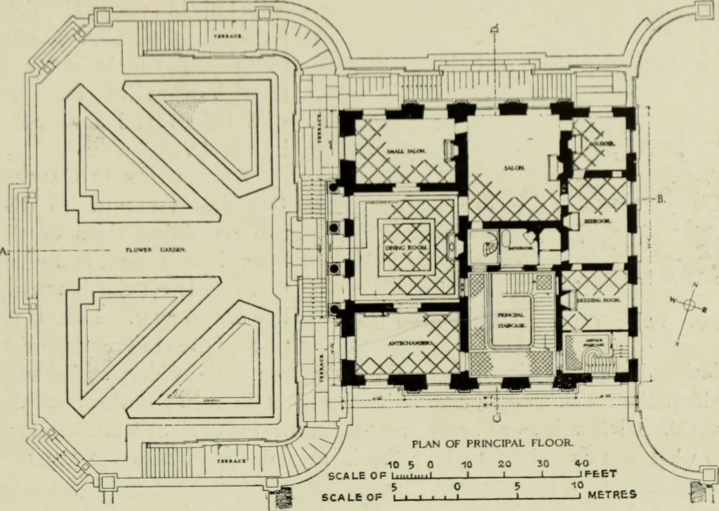 An illustration from The architecture of the Renaissance in France; a history of the evolution of the arts of building, decoration and garden design under classical influence from 1495 to 1830, 1911, leaf 180