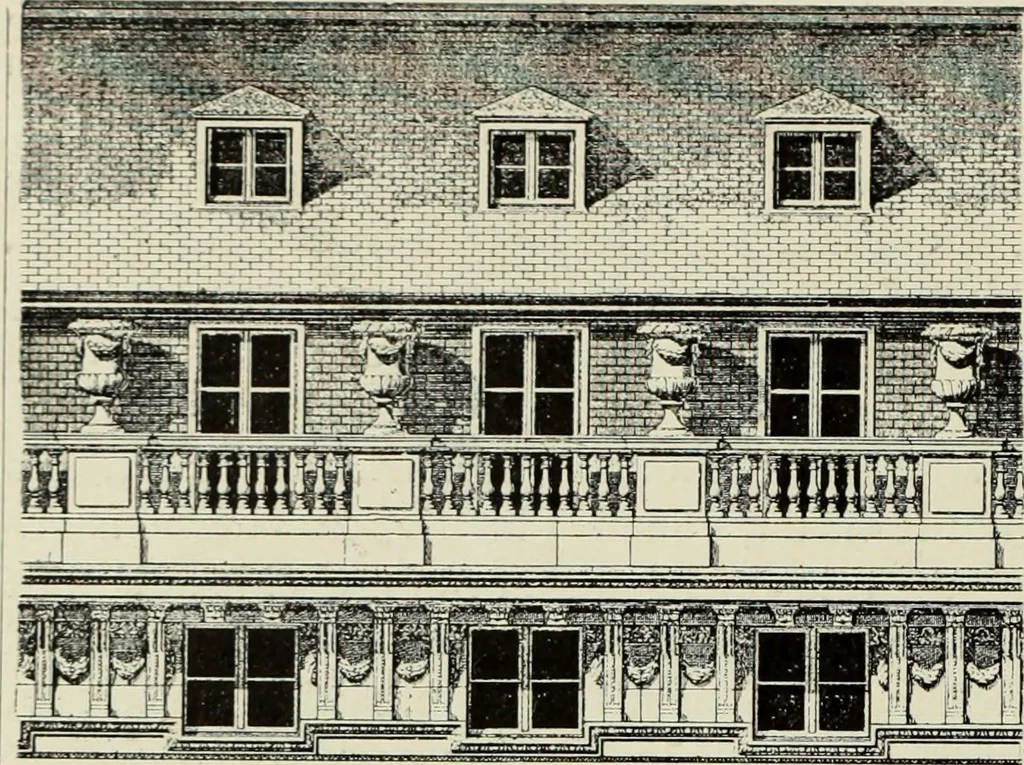 An illustration from The architecture of the Renaissance in France; a history of the evolution of the arts of building, decoration and garden design under classical influence from 1495 to 1830, 1911, leaf 185