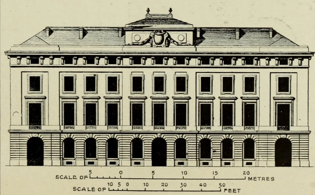 An illustration from The architecture of the Renaissance in France; a history of the evolution of the arts of building, decoration and garden design under classical influence from 1495 to 1830, 1911, leaf 186