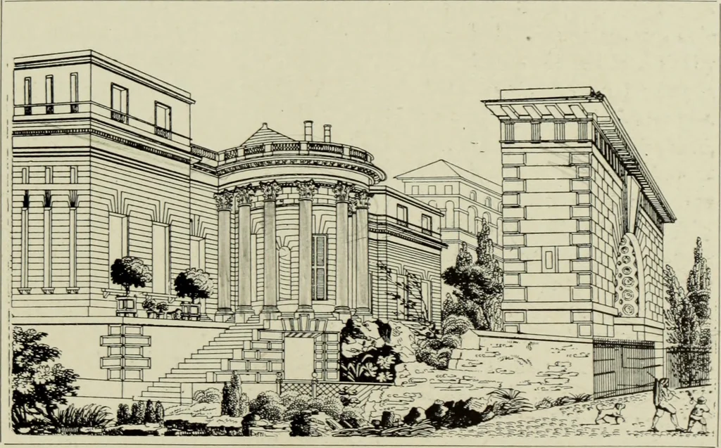 An illustration from The architecture of the Renaissance in France; a history of the evolution of the arts of building, decoration and garden design under classical influence from 1495 to 1830, 1911, leaf 190