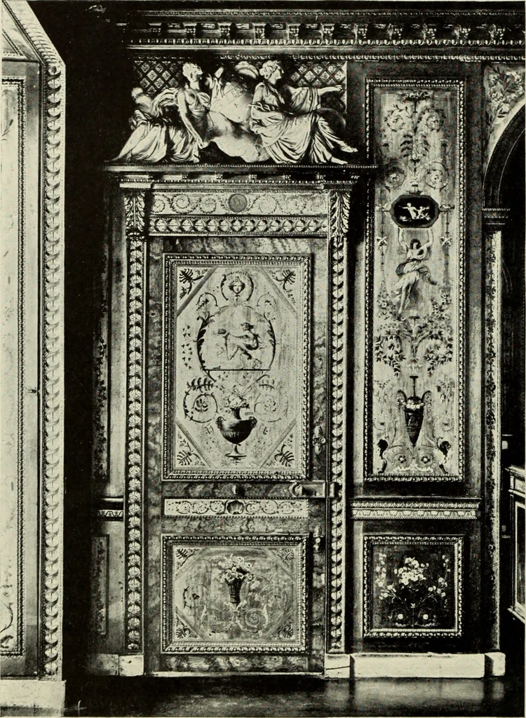 An illustration from The architecture of the Renaissance in France; a history of the evolution of the arts of building, decoration and garden design under classical influence from 1495 to 1830, 1911, leaf 197
