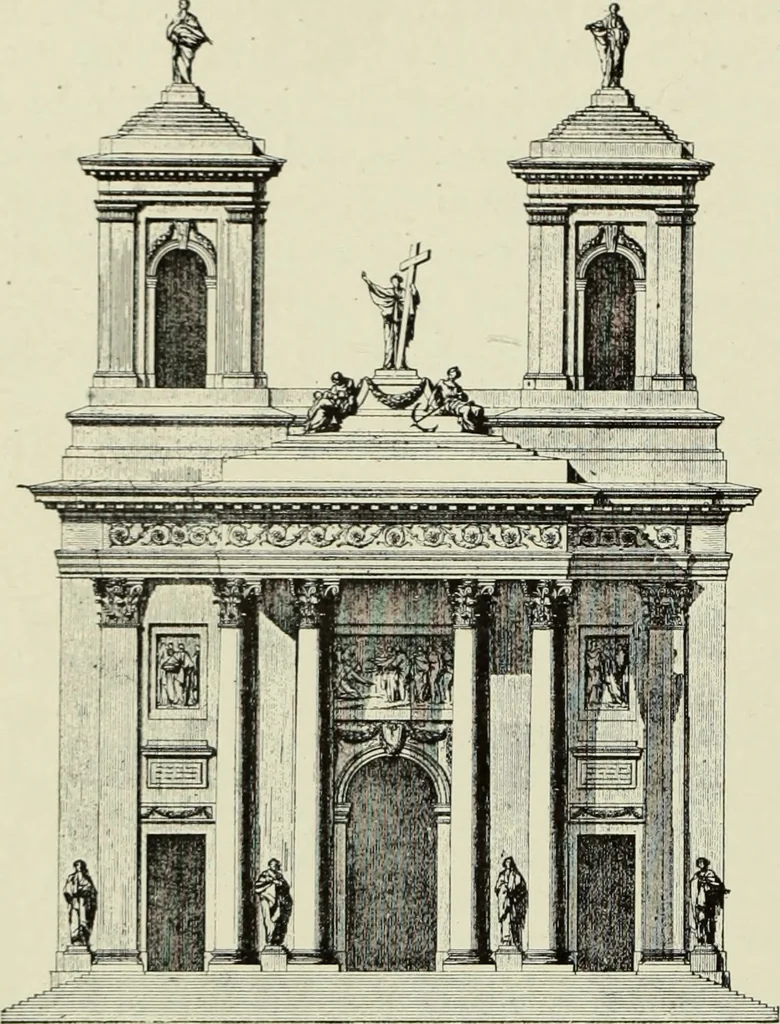 An illustration from The architecture of the Renaissance in France; a history of the evolution of the arts of building, decoration and garden design under classical influence from 1495 to 1830, 1911, leaf 225
