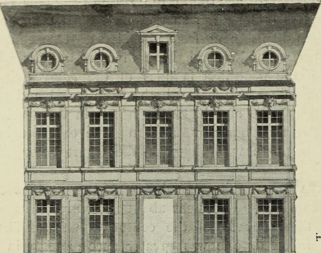 An illustration from The architecture of the Renaissance in France; a history of the evolution of the arts of building, decoration and garden design under classical influence from 1495 to 1830, 1911, leaf 29